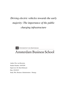 Driving Electric Vehicles Towards the Early Majority: the Importance of the Public Charging Infrastructure