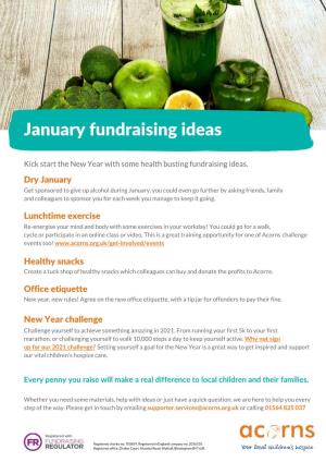 January Fundraising Ideas