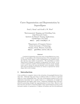 Curve Segmentation and Representation by Superellipses