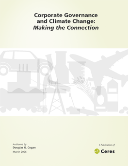 Corporate Governance and Climate Change: Making the Connection