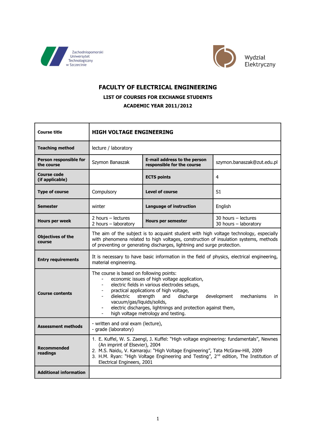 Instrukcja Wypełniania Formatki Przedmiotu