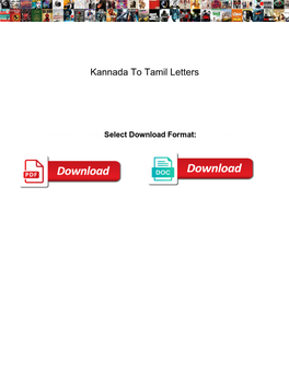 Kannada to Tamil Letters