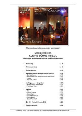 NEU 001. Manuskript Kleine Bühne Im EXIL 29.01.14.Lwp