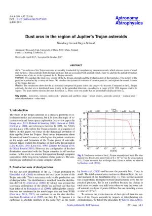 Dust Arcs in the Region of Jupiter's Trojan Asteroids