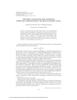 The Hopf Conjecture for Manifolds with Low Cohomogeneity Or High Symmetry Rank