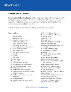 Florida Media Outlets