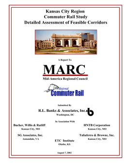 Kansas City Region Commuter Rail Study Detailed Assessment of Feasible Corridors