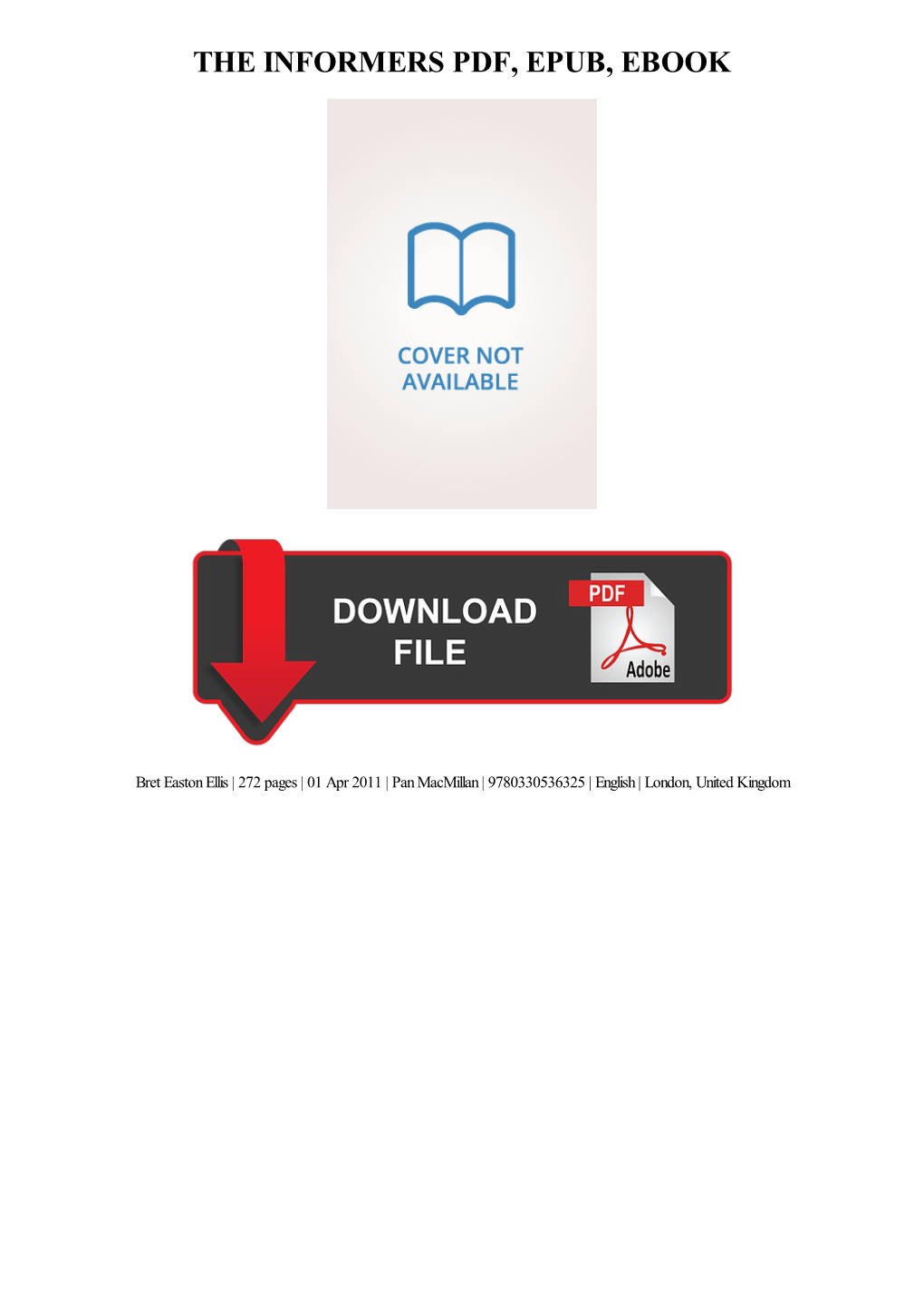{Download PDF} the Informers Ebook Free Download