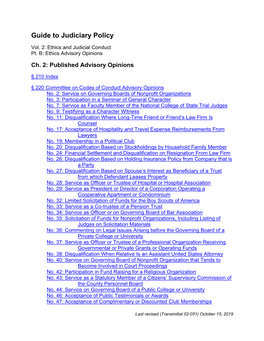 Published Ethics Advisory Opinions (Guide, Vol. 2B, Ch
