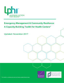A Capacity-Building Toolkit for Health Centers* Updated: November 2017