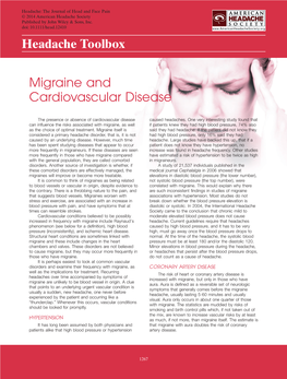 Migraine and Cardiovascular Disease