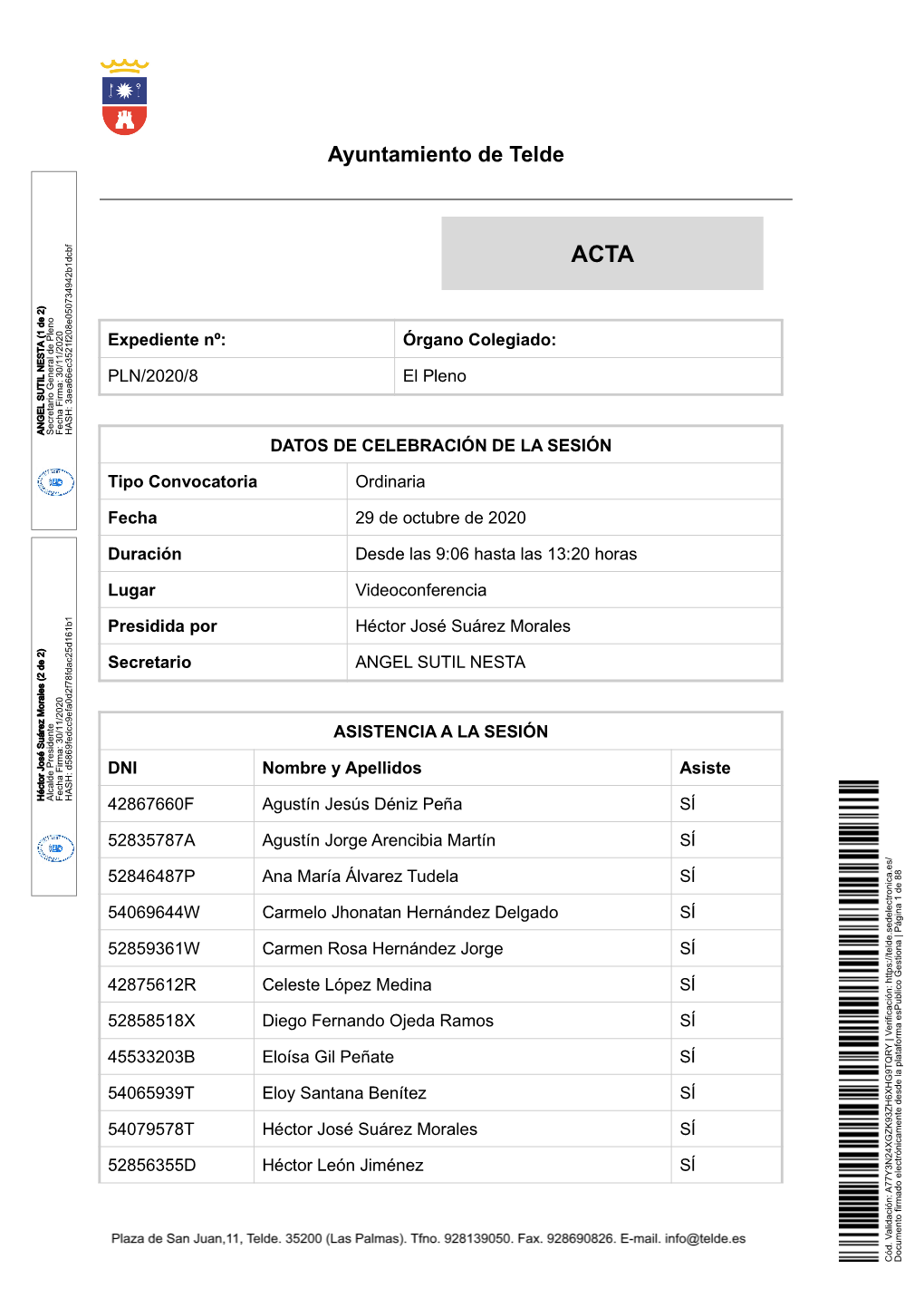 Acta De 29 De Octubre