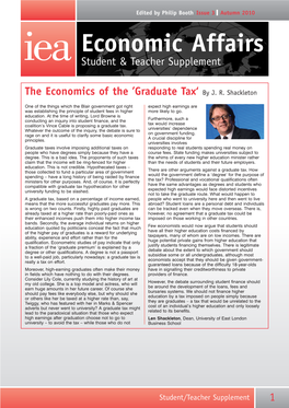 The Economics of the Graduate