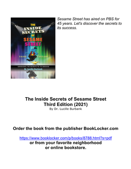 The Inside Secrets of Sesame Street Third Edition (2021) by Dr