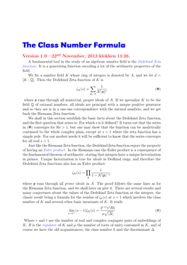 The Class Number Formula