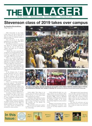 Stevenson Class of 2019 Takes Over Campus !"#$%&'()%*#+',*)-*..*/ Villager Staf Writer