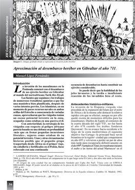 Aproximación Al Desembarco Beréber En Gibraltar El Año 711