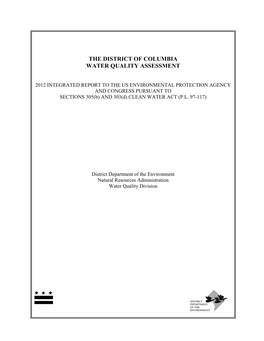 The District of Columbia Water Quality Assessment