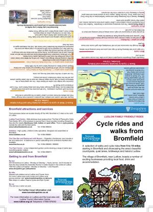 Cycle Rides and Walks from Bromfield