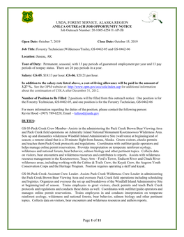 USDA, FOREST SERVICE, ALASKA REGION Page 1 of 11