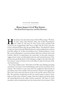 Henry James's Civil War Stories