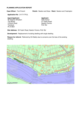 PLANNING APPLICATION REPORT Case