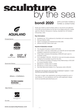 Bondi 2020 TERMS & CONDITIONS