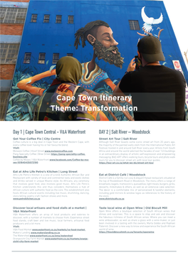 Cape Town Itinerary Theme: Transformation