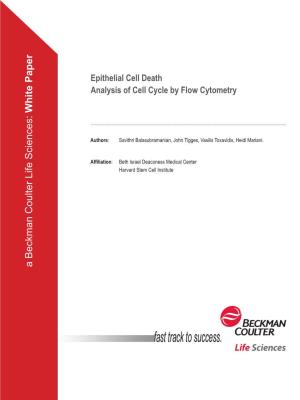 Epithelial Cell Death Analysis of Cell Cycle by Flow Cytometry White Paper