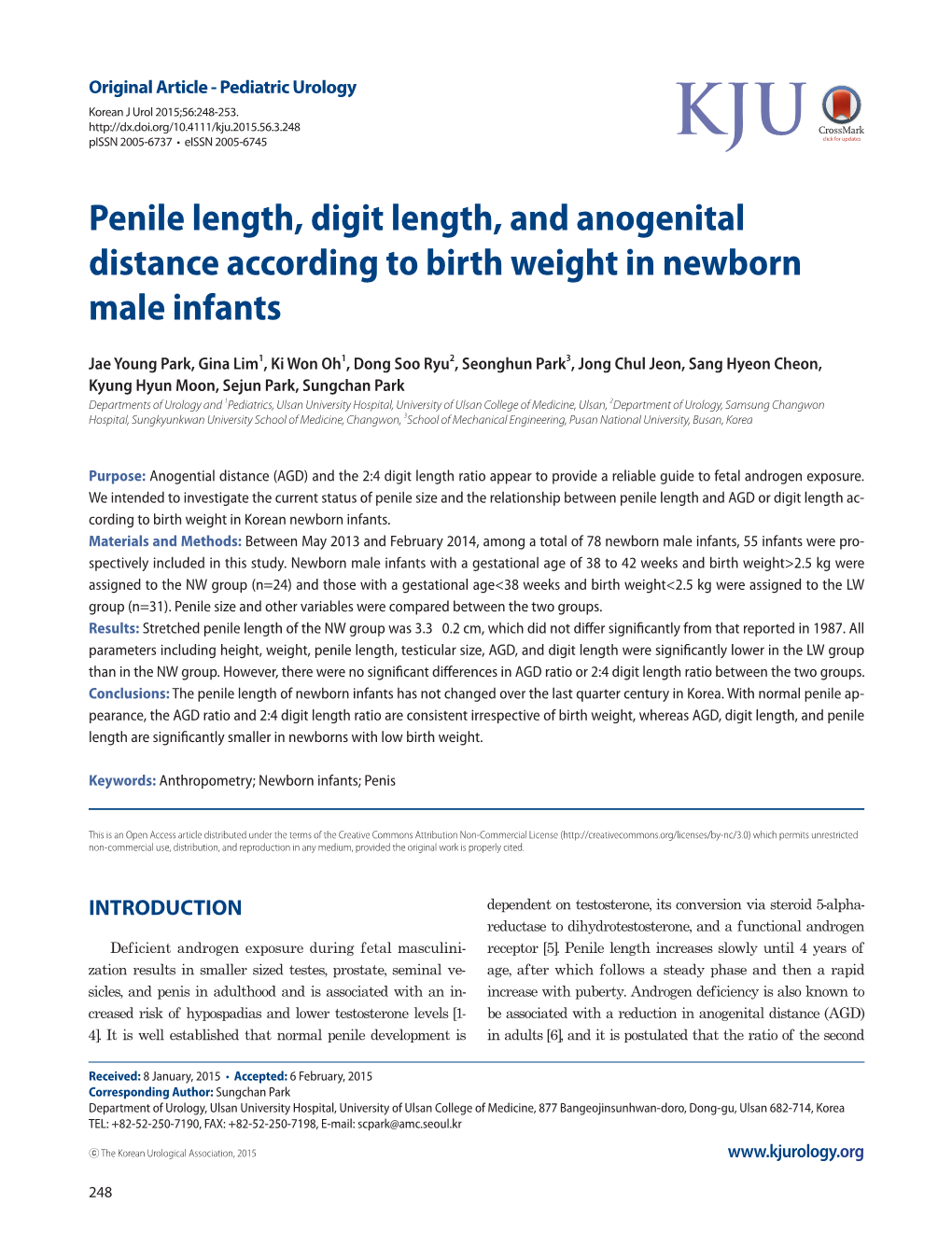 research paper about penile length