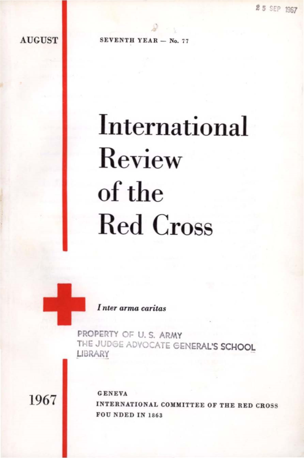 International Review of the Red Cross, August