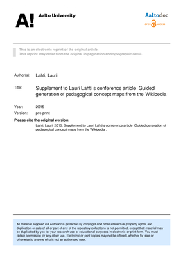 Supplement to Lauri Lahti's Conference Article “Guided