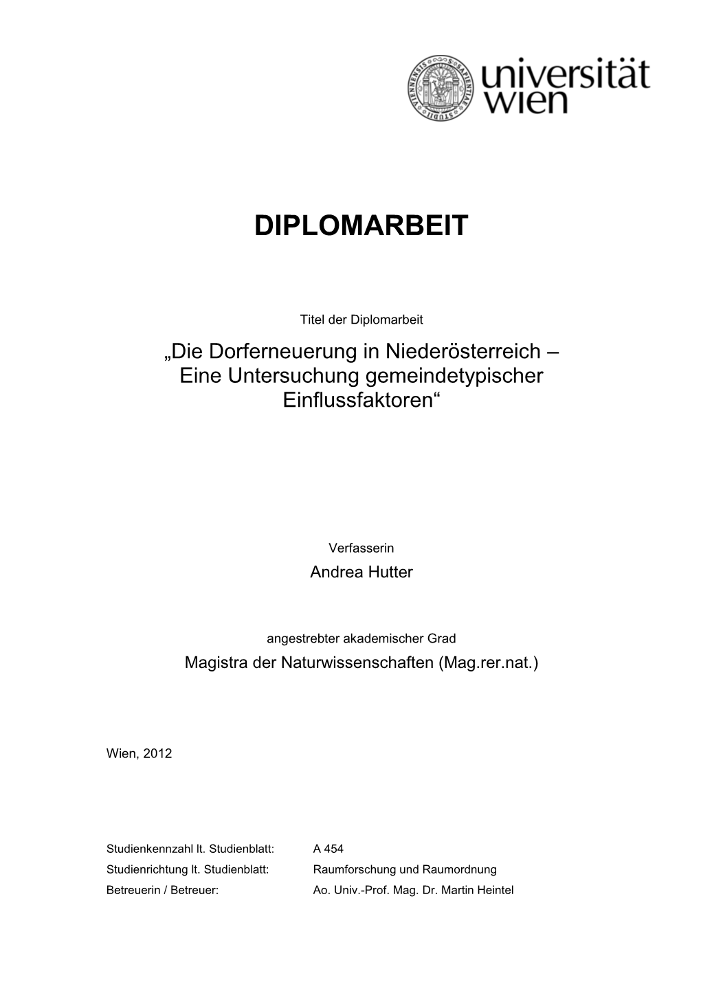 Diplomarbeit