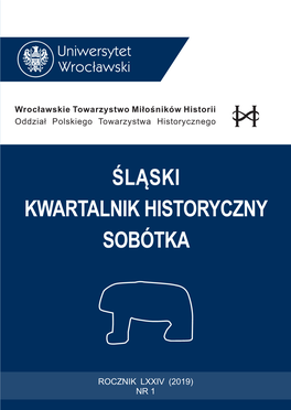 Śląski Kwartalnik Historyczny Sobótka. 2019, Nr 1