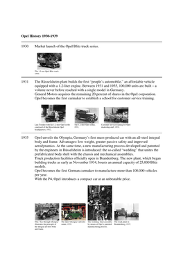 Opel History 1930-1939