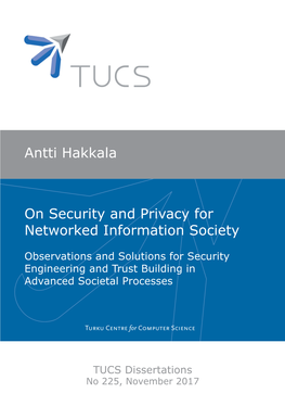 On Security and Privacy for Networked Information Society