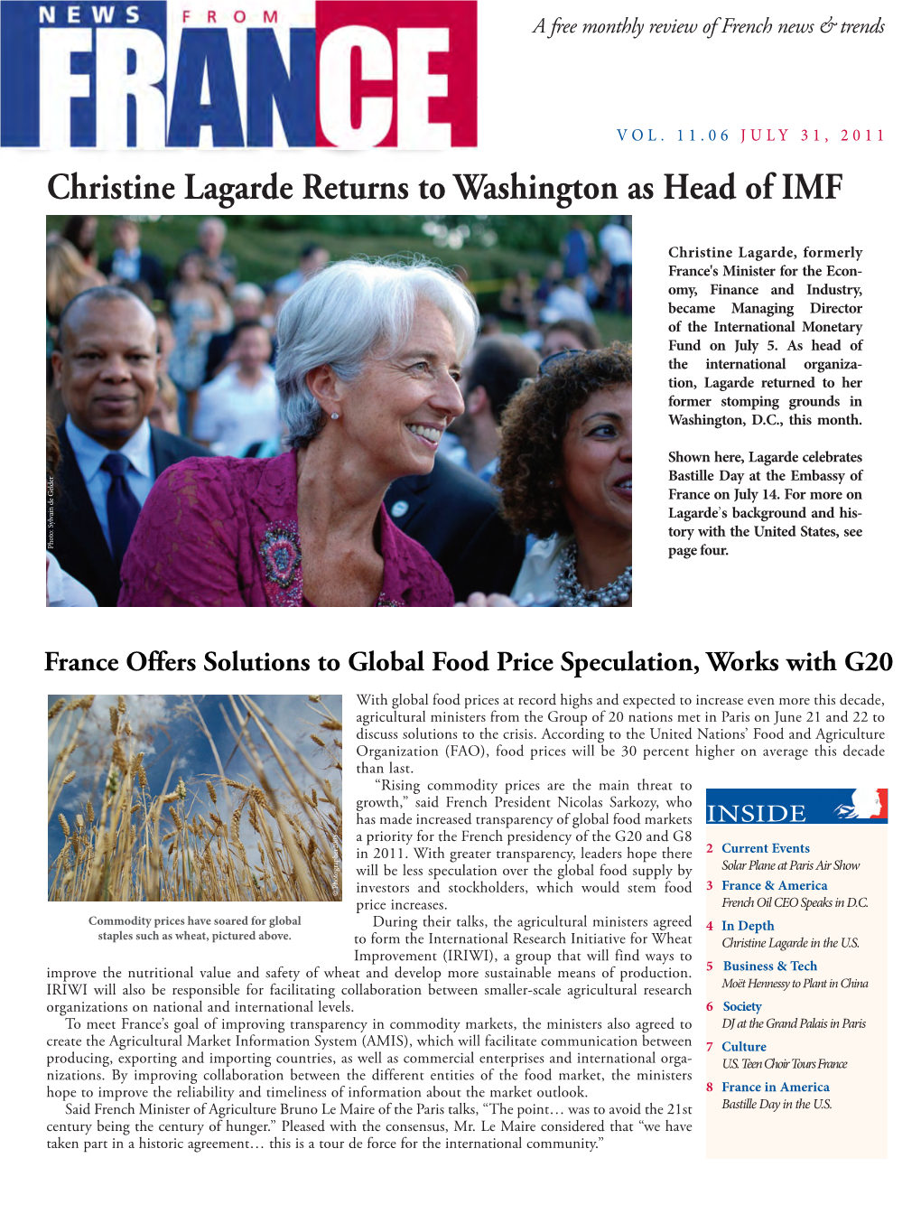 Christine Lagarde Returns to Washington As Head of IMF