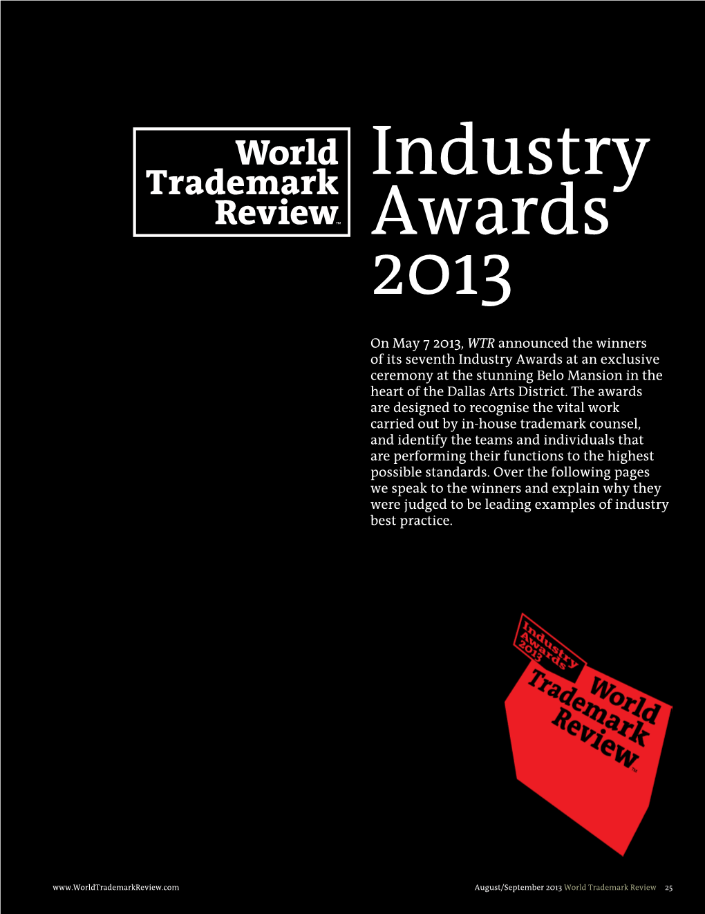 Industry Awards 2013