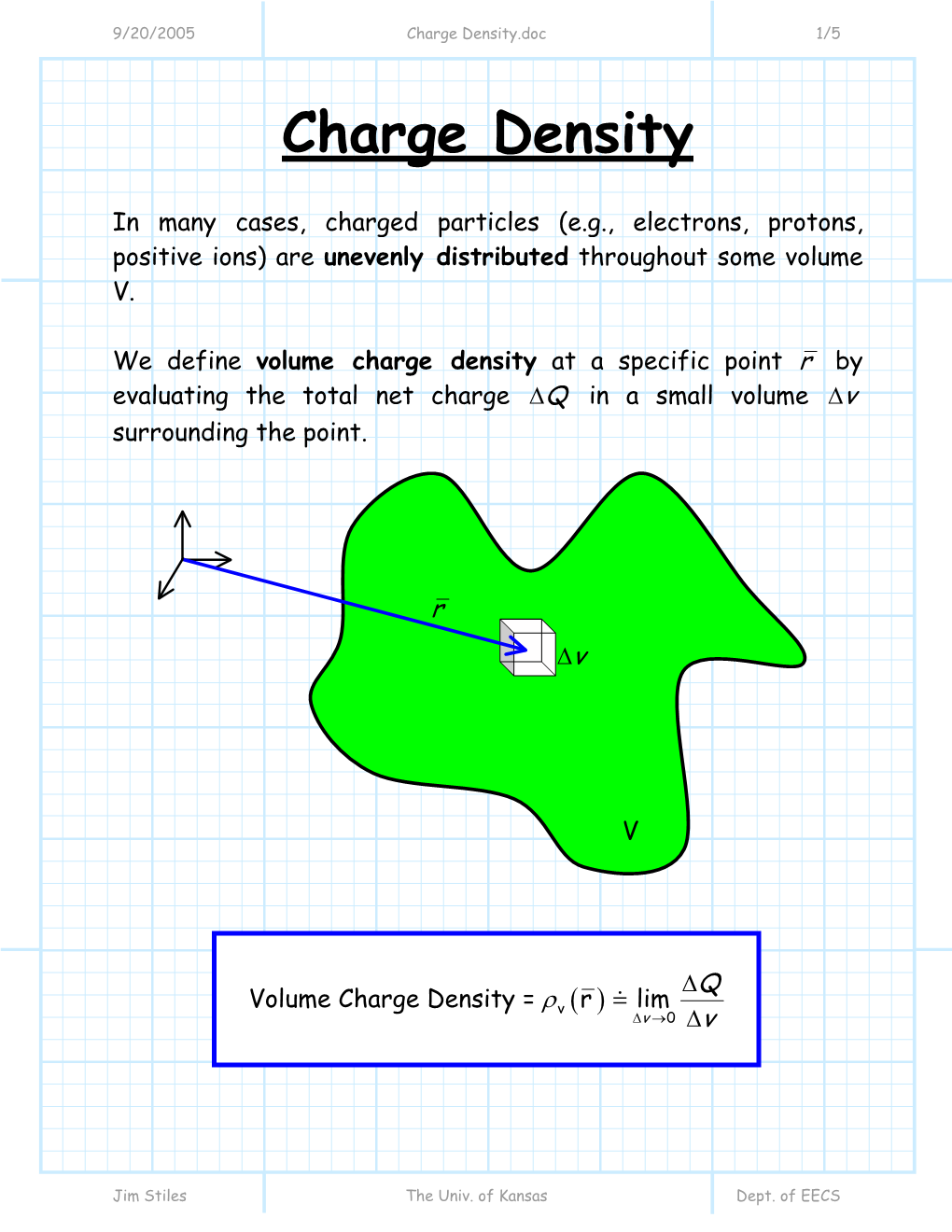 Charge Density.Doc 1/5