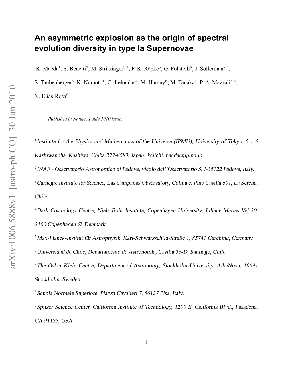 An Asymmetric Explosion As the Origin of Spectral Evolution Diversity in Type Ia Supernovae