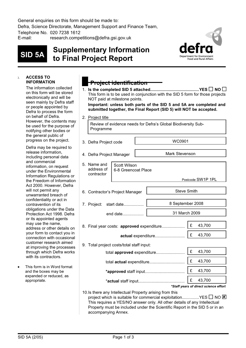 General Enquiries on This Form Should Be Made To s1