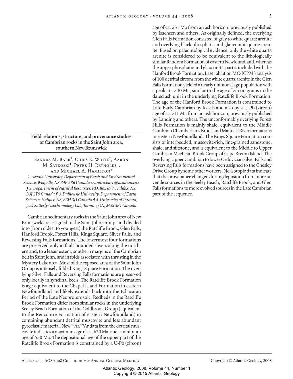 Field Relations, Structure, and Provenance Studies of Cambrian Rocks