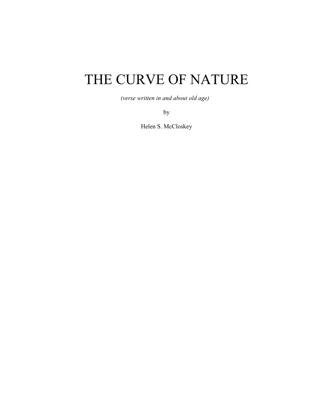 The Curve of Nature