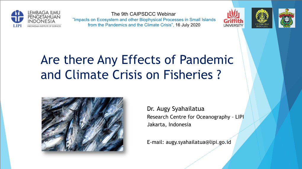 Are There Any Effects of Pandemic and Climate Crisis on Fisheries ?