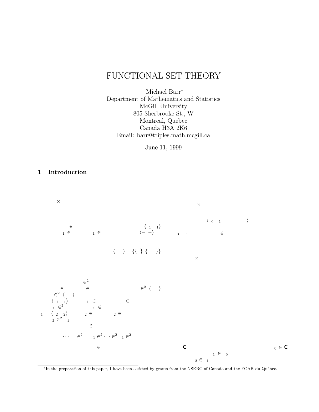 Functional Set Theory