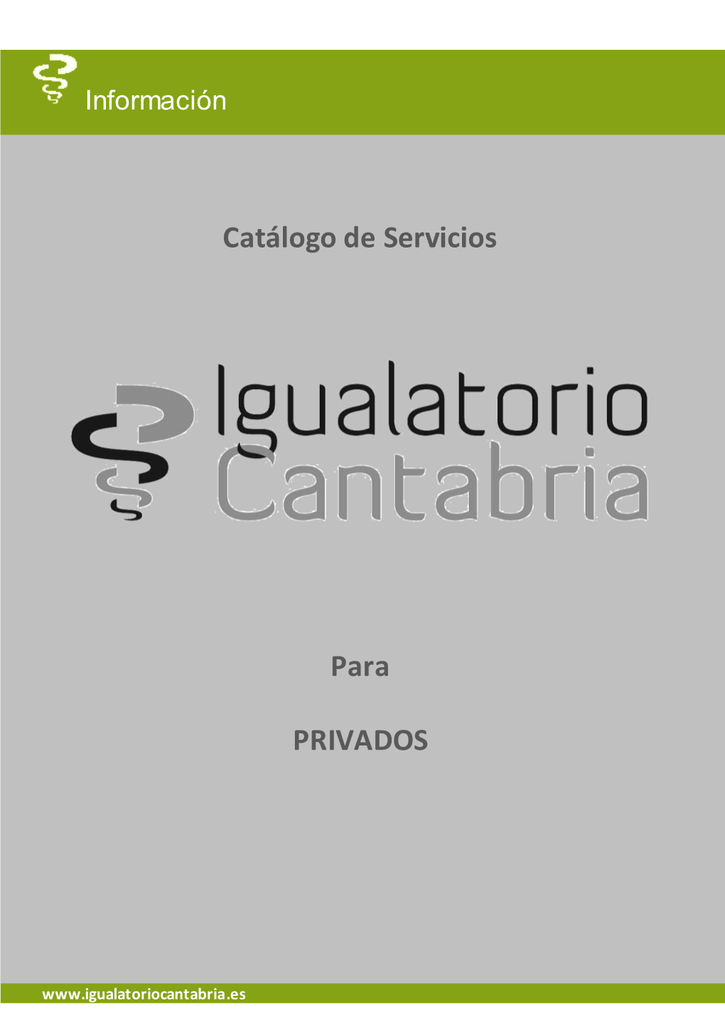 Catálogo De Servicios Para PRIVADOS