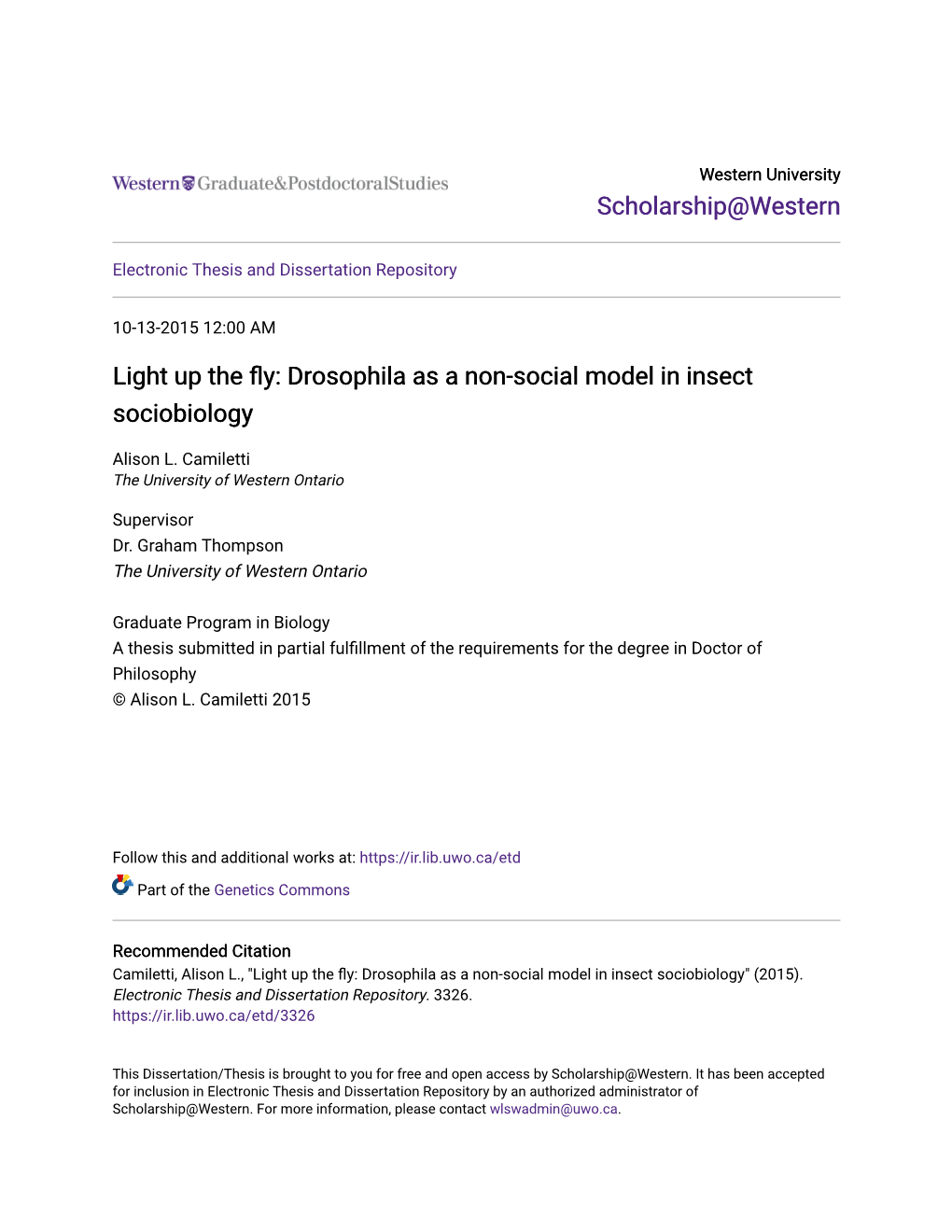 Drosophila As a Non-Social Model in Insect Sociobiology