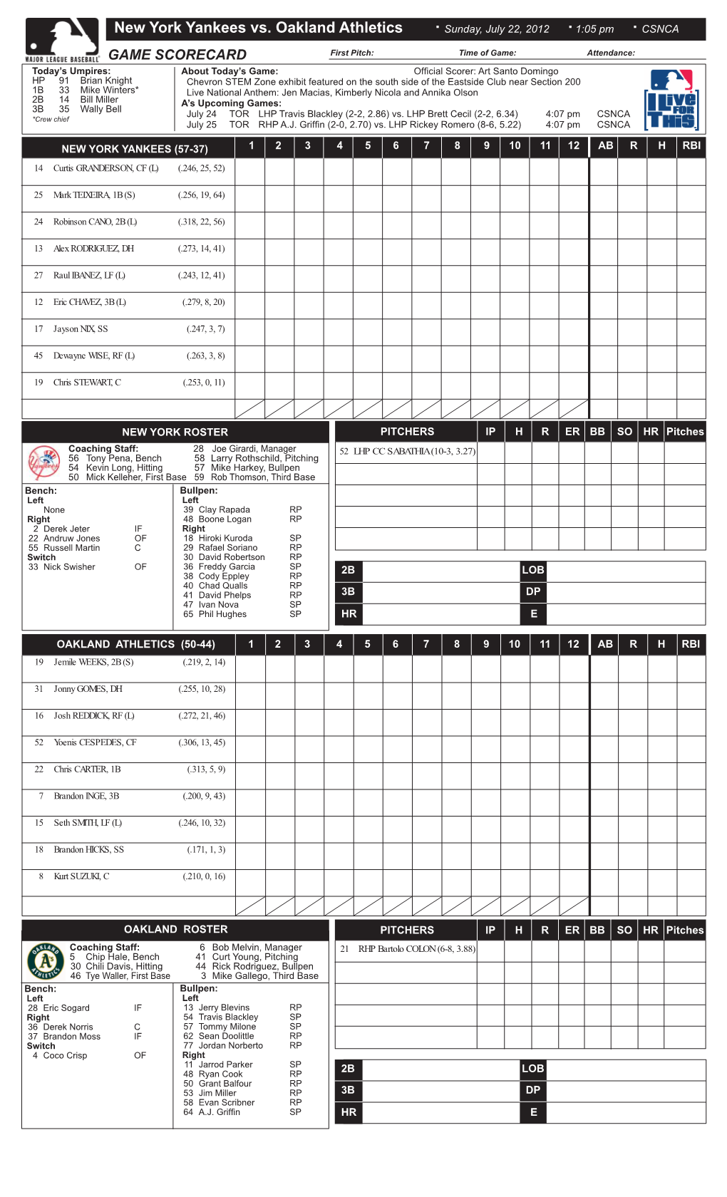 07-22-2012 Lineup.Indd