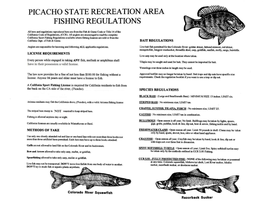 Picacho State Recreation Area Fishing Regulations