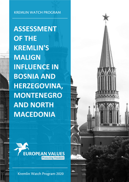 Assessment of the Kremlin's Malign Influence in Bosnia and Herzegovina, Montenegro and North Macedonia
